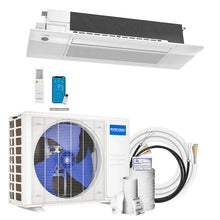 Load image into Gallery viewer, MRCOOL DIY 18K 18,000 BTU Ceiling Cassette Mini Split 5th Gen Air Conditioner and Heat Pump with 25 Ft Install Kit - 22.5 SEER2