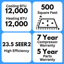 Load image into Gallery viewer, MRCOOL DIY 12K BTU 23.5 SEER2 5th Gen Ductless Mini Split Heat Pump System - 115V