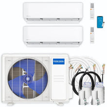 Load image into Gallery viewer, MRCOOL DIY 5th Gen Multi-Zone 2-Zone 18,000 BTU 24 SEER2 (6K + 9K) Ductless Mini-Split Air Conditioner and Heat Pump