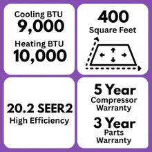 Load image into Gallery viewer, MRCOOL DIY Easy Pro 9K 9,000 BTU 20.2 SEER2 Ductless Mini Split Air Conditioner and Heat Pump - 115V
