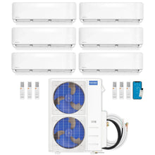 Load image into Gallery viewer, MRCOOL DIY 5th Gen Multi-Zone 6-Zone 48,000 BTU 22 SEER2 (6K + 6K + 9K + 9K + 9K + 9K) Ductless Mini-Split Air Conditioner and Heat Pump
