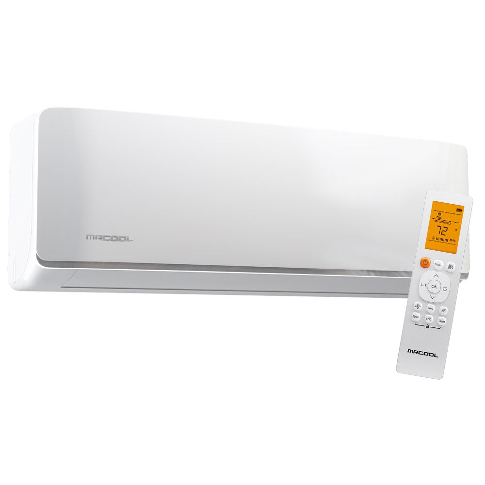 9k BTU MRCOOL Advantage Ductless Wall Mounted Air Handler with WiFi Smart Kit - 115v - R454B
