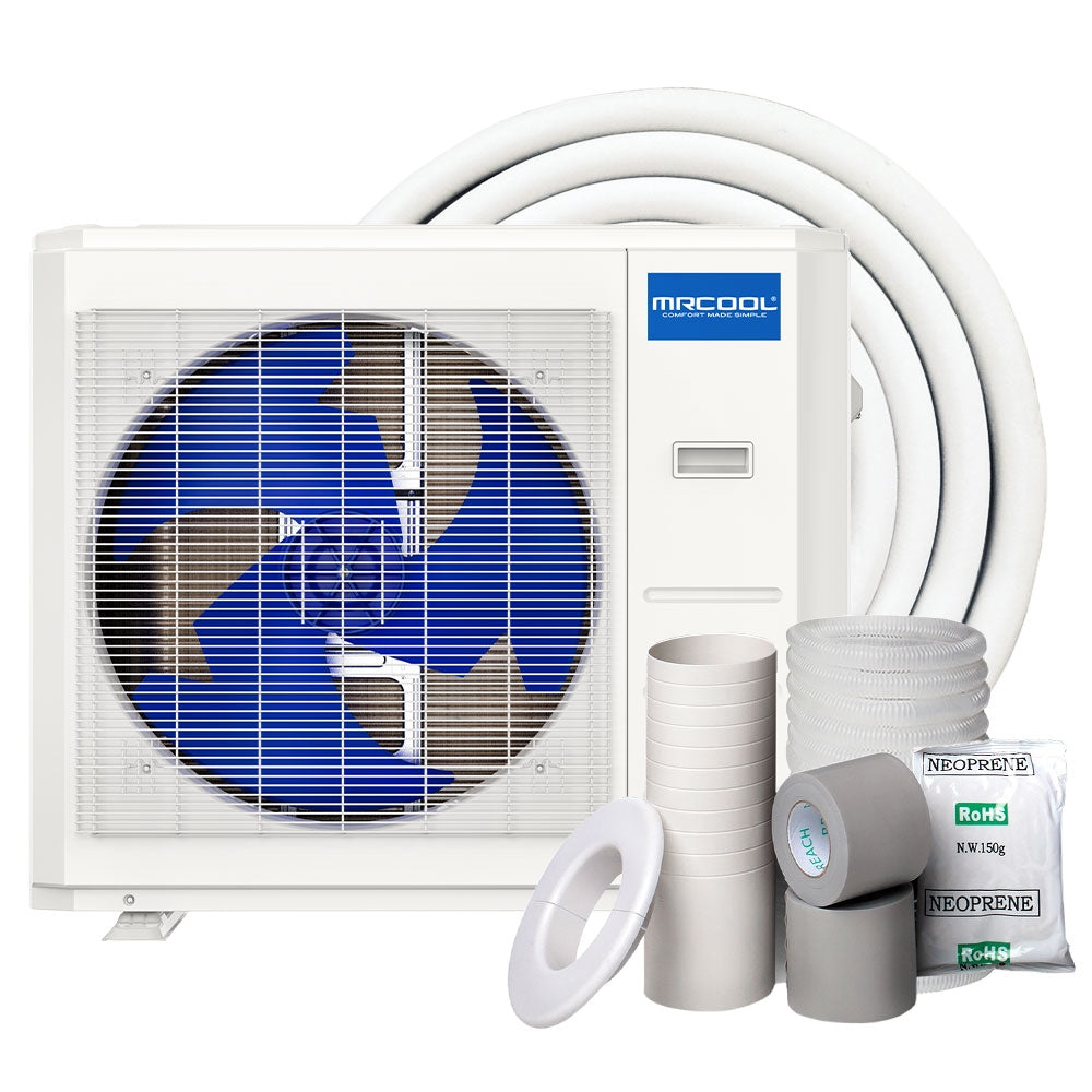 36k BTU 18 SEER2 MRCOOL Advantage Ductless Heat Pump Condenser with 16 ft Install Kit - 230v - R454B