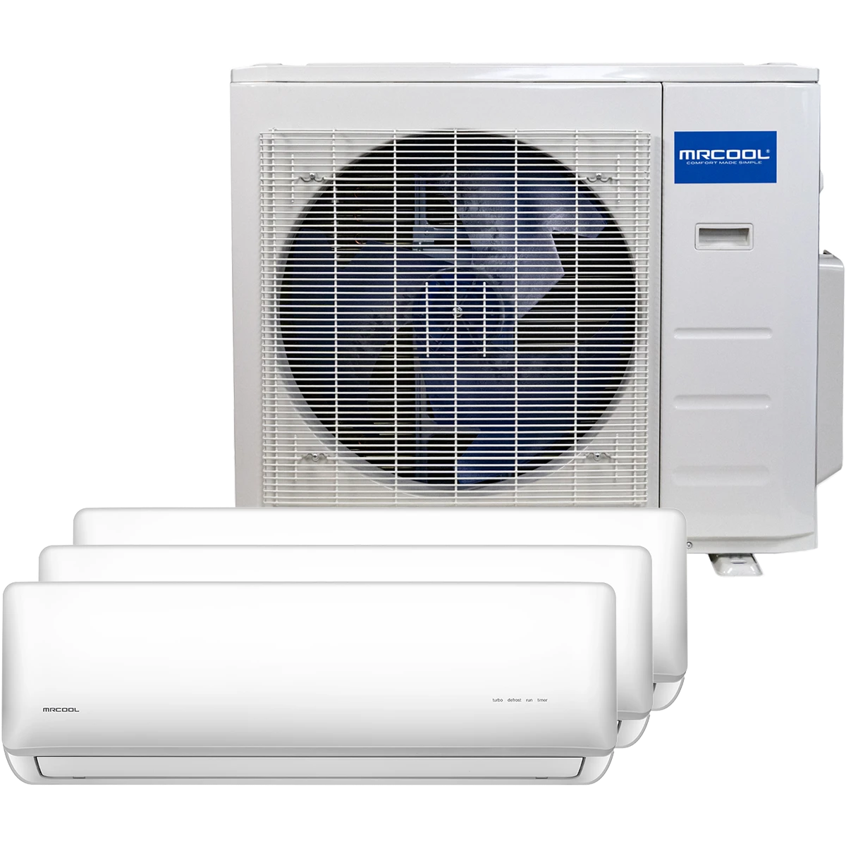 Turbro Mini Split Ac For 1200 Sq Ft MRCOOL Three Zone Olympus